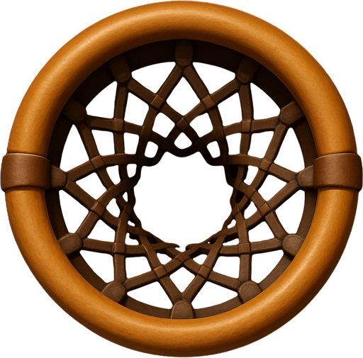 3D Billiard circle pocket web from top.
In-Game asset.  High contrast.  No shadows. 3D