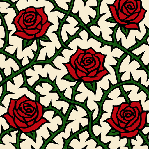 Fond d'écran roses epineuses.
In-Game asset.  2d.  High contrast.  No shadows