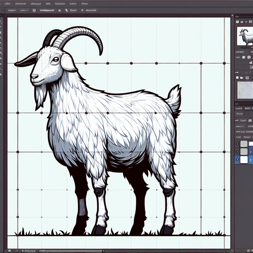 Goat.
Single Game Texture.  In-Game asset.  2d.  Blank background.  No shadows