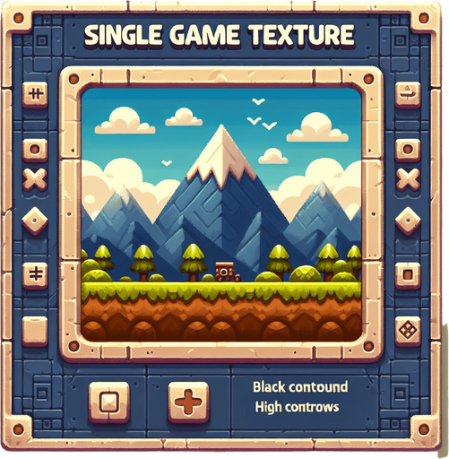 store MG.
Single Game Texture.  In-Game asset.  2d.  Blank background.  High contrast.  No shadows