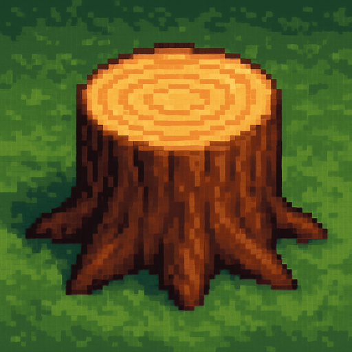 kesilmiş bir pixel ağaç yap sadece kesilmiş tarafı olsun