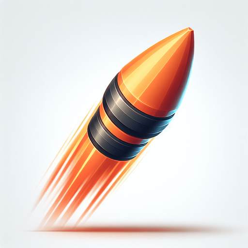 A small, fast-moving dart bullet with a soft tip, bright orange with a black band around the middle firing on the top.". upside view
Single Game Texture.  In-Game asset.  2d.  Blank background.  High contrast.  No shadows