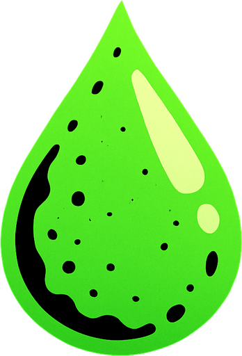 gota de acido.
In-Game asset.  2d.  High contrast.  No shadows