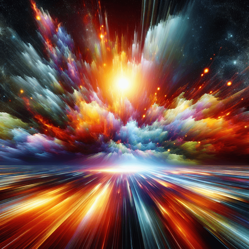 Big explosion..
High contrast.  No shadows