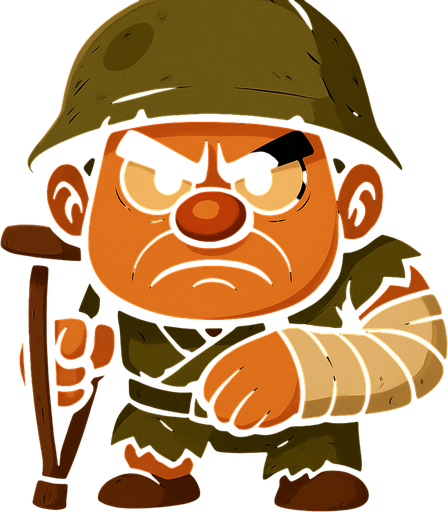 sarılı kolu boynuna as diger kolunun altına degnek koy