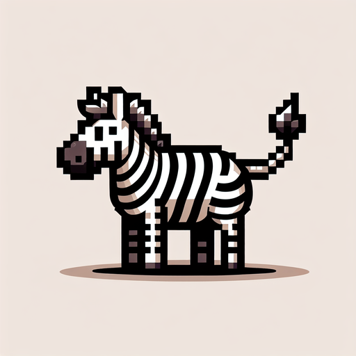 Zebra.
Single Game Texture.  In-Game asset.  2d.  Blank background.  No shadows