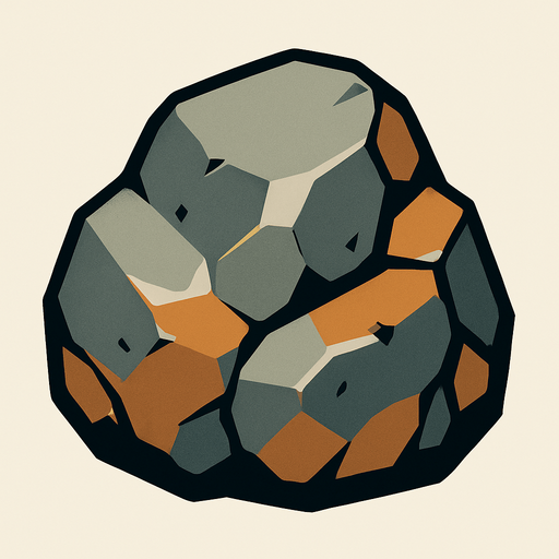 Rock.
In-Game asset.  2d.  High contrast.  No shadows
