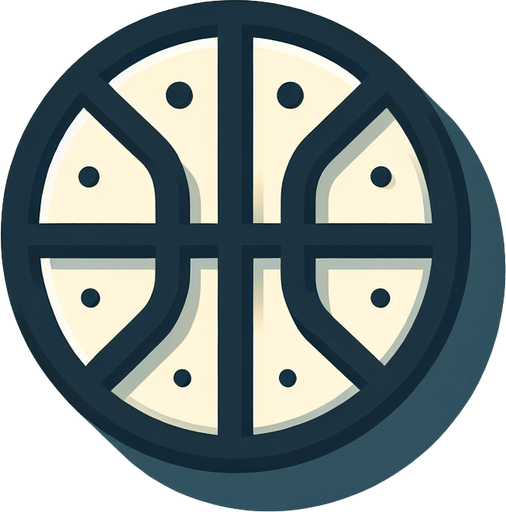 Basketball.
Single Game Texture. In-Game asset. 2d. Blank background. High contrast. No shadows.