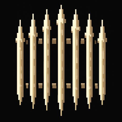 pared de pinchos berticales de pixeles.
In-Game asset.  2d.  High contrast.  No shadows