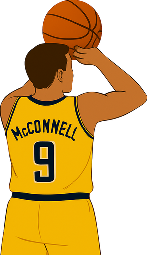 Make player TJ mconnel in a yellow pacers jersey