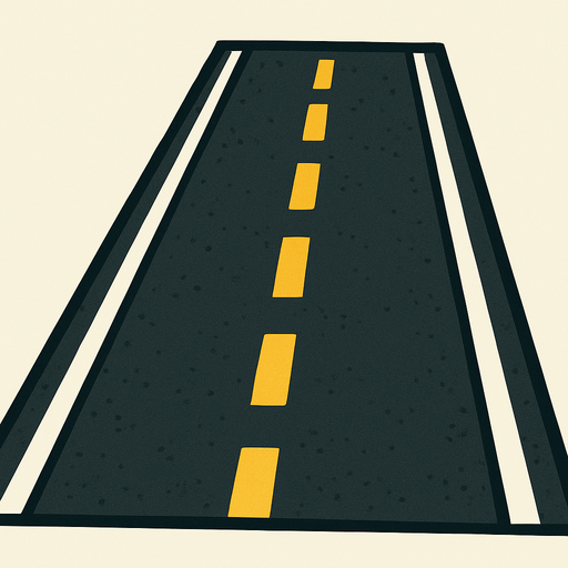 Road.
In-Game asset.  2d.  High contrast.  No shadows. Road