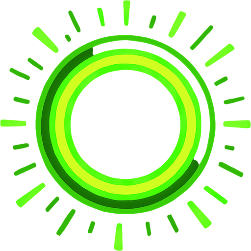 A 2D green radiating circular aura in the Survivor.io style made by HABBY PTE. LTD..
In-Game asset.  2d.  High contrast.  No shadows