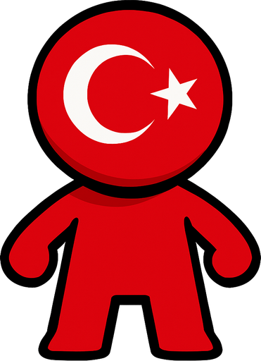 turkish flag ball head.
In-Game asset.  2d.  High contrast.  No shadows