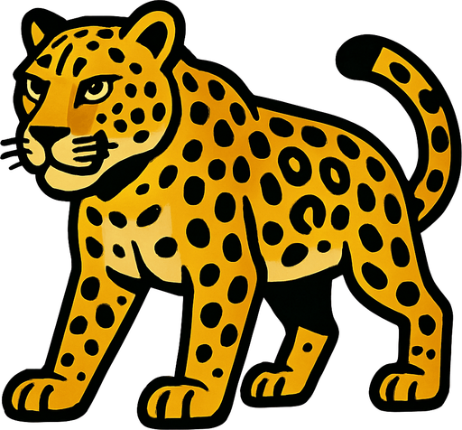 Leopar.
In-Game asset.  2d.  High contrast.  No shadows