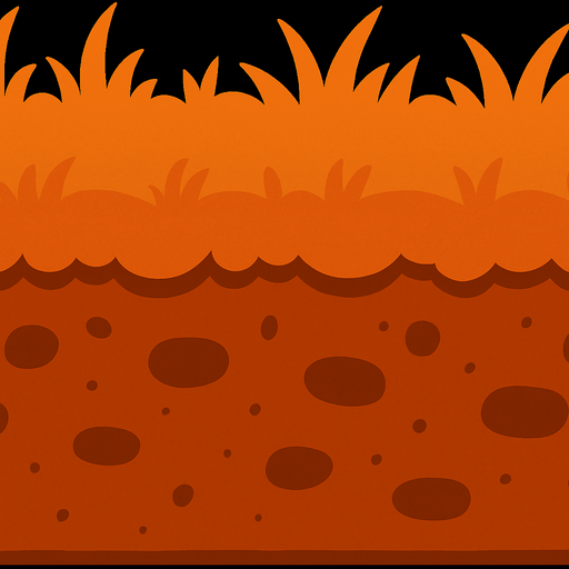 orange piece of land 2d