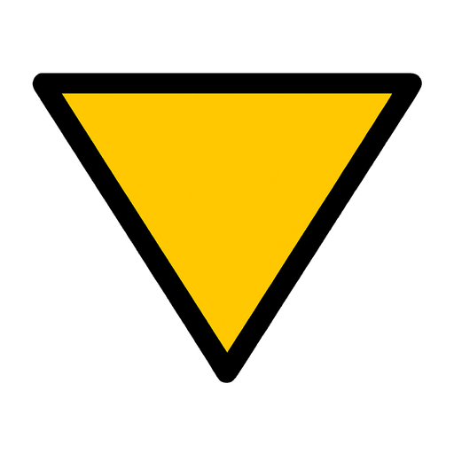 a triangle pointing down.
In-Game asset.  2d.  High contrast.  No shadows