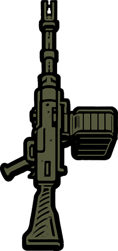 yüksek çözünürlüklü topdown bakış açısı makineli tüfek olsun.
In-Game asset.  2d.  High contrast.  No shadows
