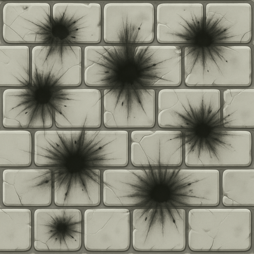 Agrega manchas de explosiones.