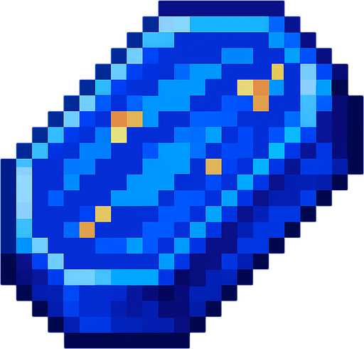 lapizlazuli.
In-Game asset.  2d.  High contrast.  No shadows. pixelart
