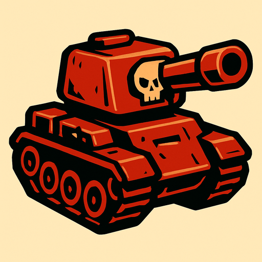 enemy tank.
In-Game asset.  2d.  High contrast.  No shadows