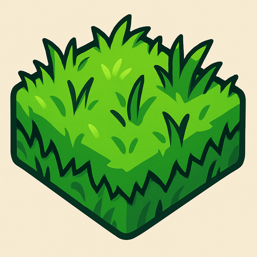 grass square.
In-Game asset.  2d.  High contrast.  No shadows