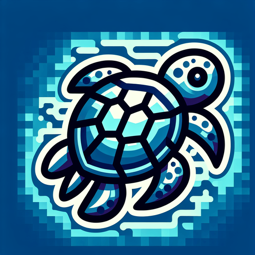 Turtle.
Single Game Texture.  In-Game asset.  2d.  Blank background.  High contrast.  No shadows