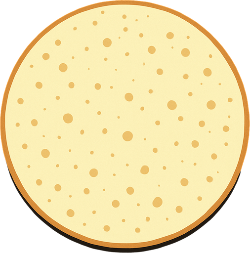 Raw pancake perfect circle 2d 2d 2d topdown view topdown view.
In-Game asset.  2d.  High contrast.  No shadows