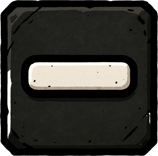 matematikteki eksi sembolü.
In-Game asset.  2d.  High contrast