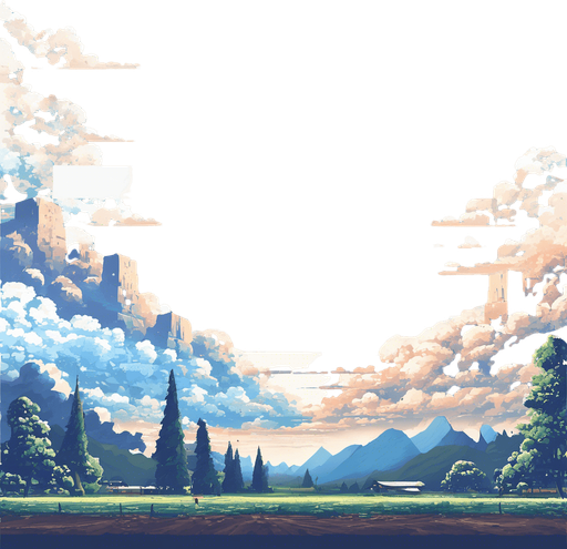 Similar image but without white rectangles in the sky