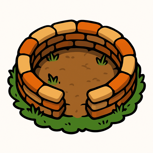 dairesel mevzi..
In-Game asset.  2d.  High contrast.  No shadows