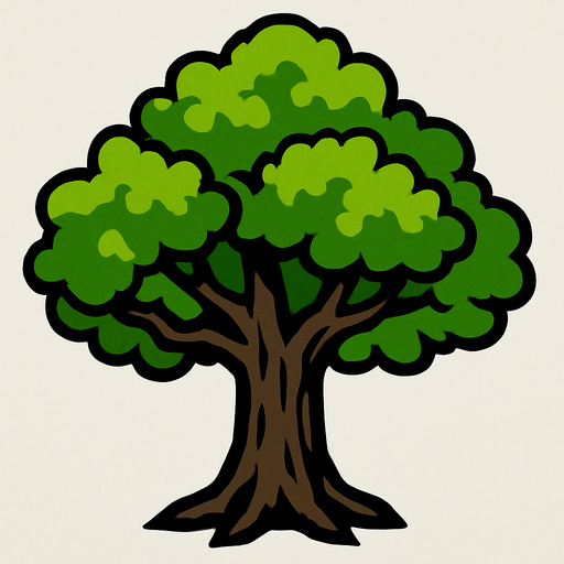 Ağaç.
In-Game asset.  2d.  High contrast.  No shadows
