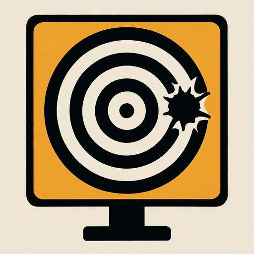 Bullet target.
In-Game asset.  2d.  High contrast.  No shadows