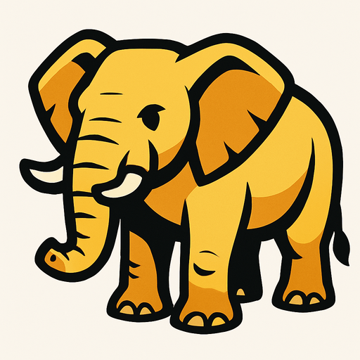 make an elephant.
In-Game asset.  High contrast.  No shadows