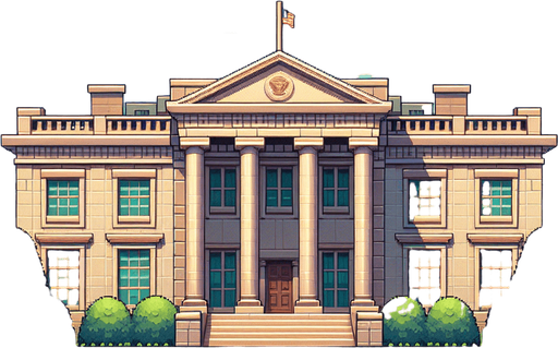 2d. cartoon. an image of the withehouse to used as background image. include grass and sky..
Single Game Texture. In-Game asset. 2d. Blank background. High contrast. No shadows.