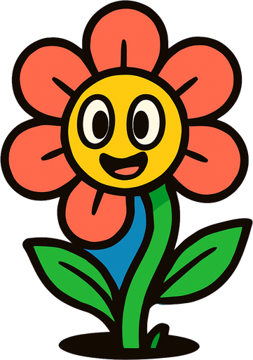Flower animada.
In-Game asset.  2d.  High contrast.  No shadows