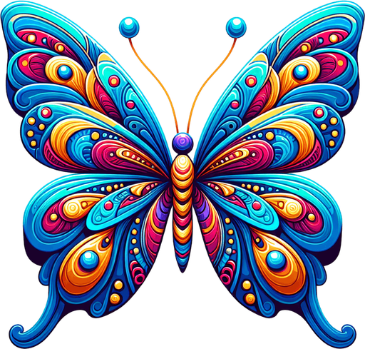 Create a butterfly.
Single Game Texture.  In-Game asset.  2d.  Blank background.  High contrast.  No shadows