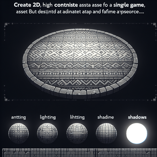 arena mg.
Single Game Texture.  In-Game asset.  2d.  Blank background.  High contrast.  No shadows