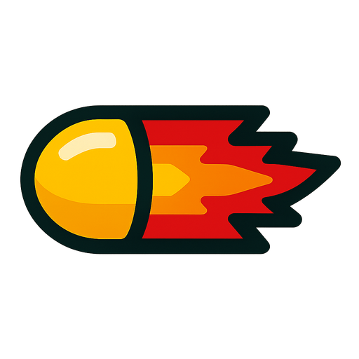 playerBullet.
In-Game asset.  2d.  High contrast.  No shadows