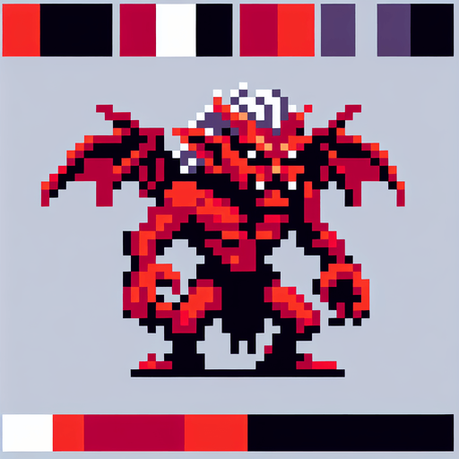 Pixel art in SNES Castlevania style. Red goblin Single Game Texture. In-Game asset. 2d. Blank background. High contrast. No shadows. Pixel art in SNES Castlevania style. Red goblin