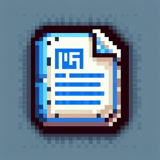 notepad word document file icon. pixelated. 8 bit..
Single Game Texture. In-Game asset. 2d. Blank background. High contrast. No shadows.