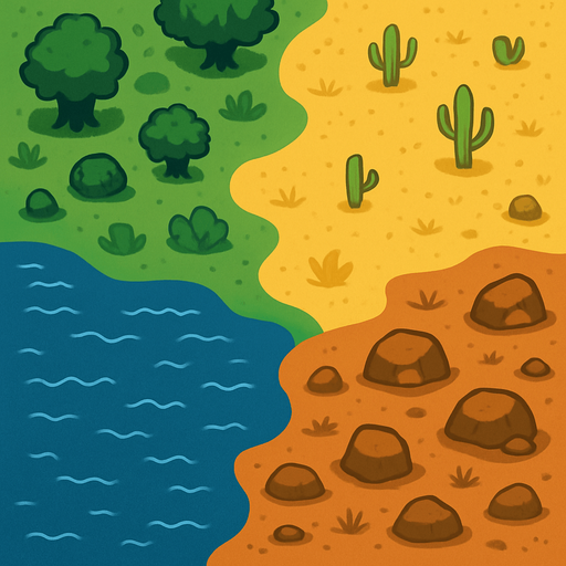biomeBackground top view.
In-Game asset.  2d.  High contrast.  No shadows