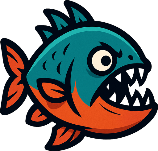 Piraña.
In-Game asset.  2d.  High contrast.  No shadows
