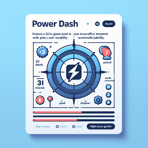 power dash aset.
Single Game Texture.  In-Game asset.  2d.  Blank background.  High contrast.  No shadows