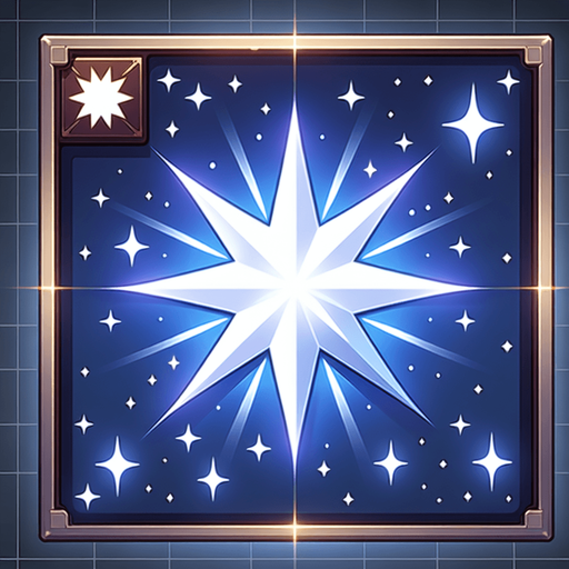 White star and give them glowing effect.
Single Game Texture. In-Game asset. 2d. Blank background. High contrast. No shadows.