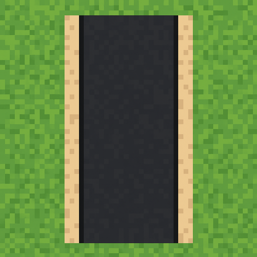 Black Road no lines 2d pixilated topdown.
In-Game asset.  2d.  High contrast.  No shadows