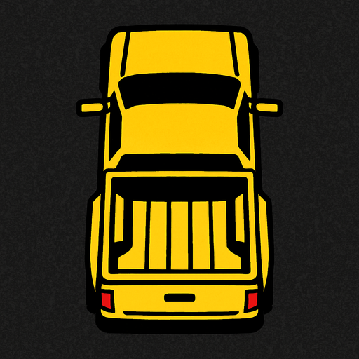 Can you make top down truck.
In-Game asset.  2d.  High contrast.  No shadows