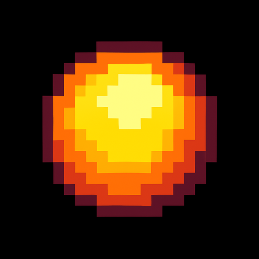 8bit orb.
In-Game asset.  2d.  High contrast.  No shadows