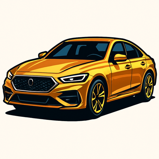 Luxury car.
In-Game asset.  2d.  High contrast.  No shadows