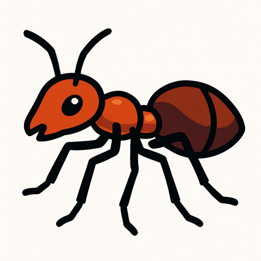 Fourmi.
In-Game asset.  2d.  High contrast.  No shadows