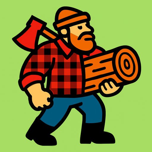 Oduncu.
In-Game asset.  2d.  High contrast.  No shadows